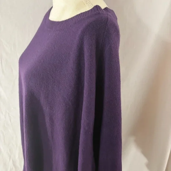 Karen Scott Purple Knit Poncho - Picture 6 of 10